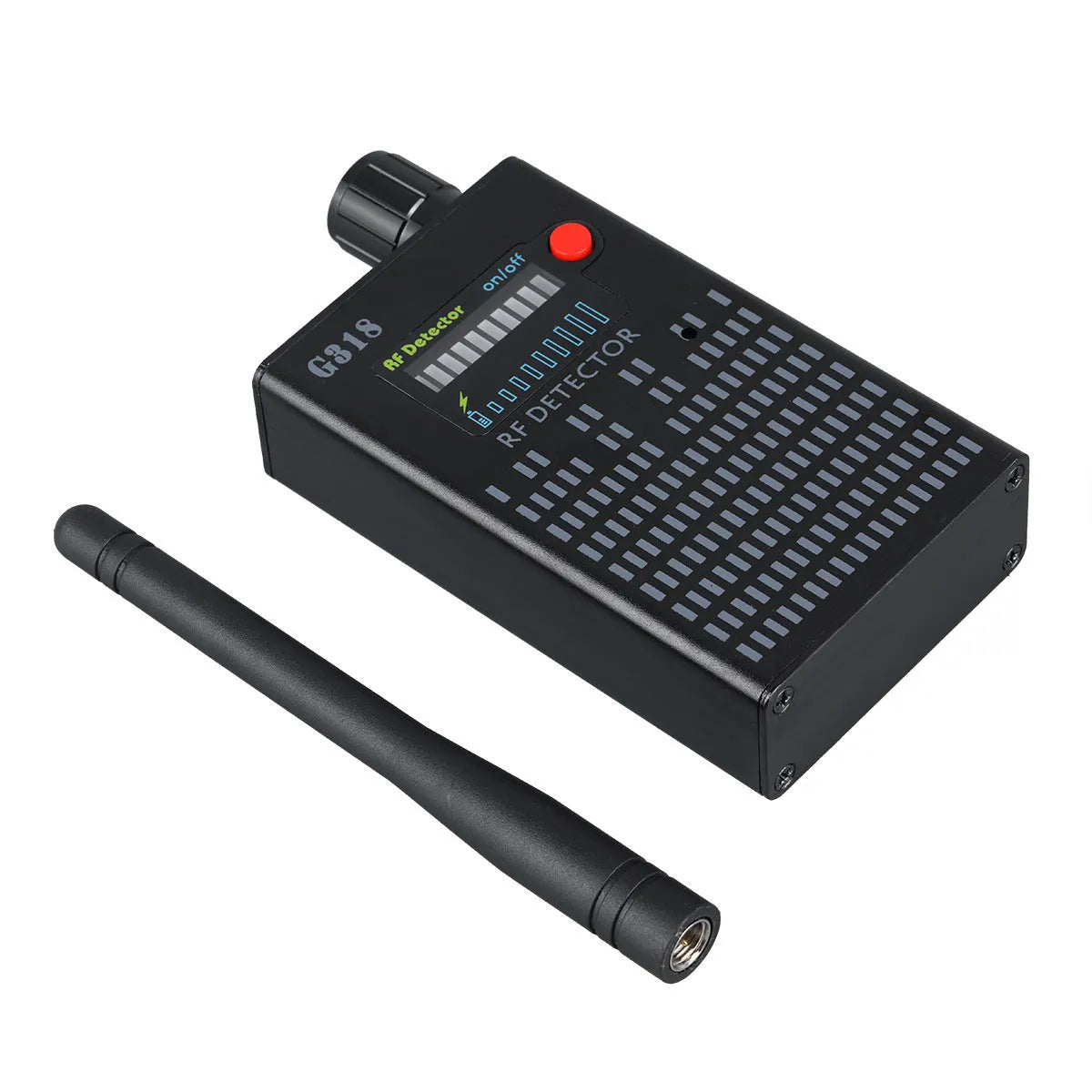 G318 hole camera detector with black aluminium alloy casing measuring 102x52.5x21.5mm