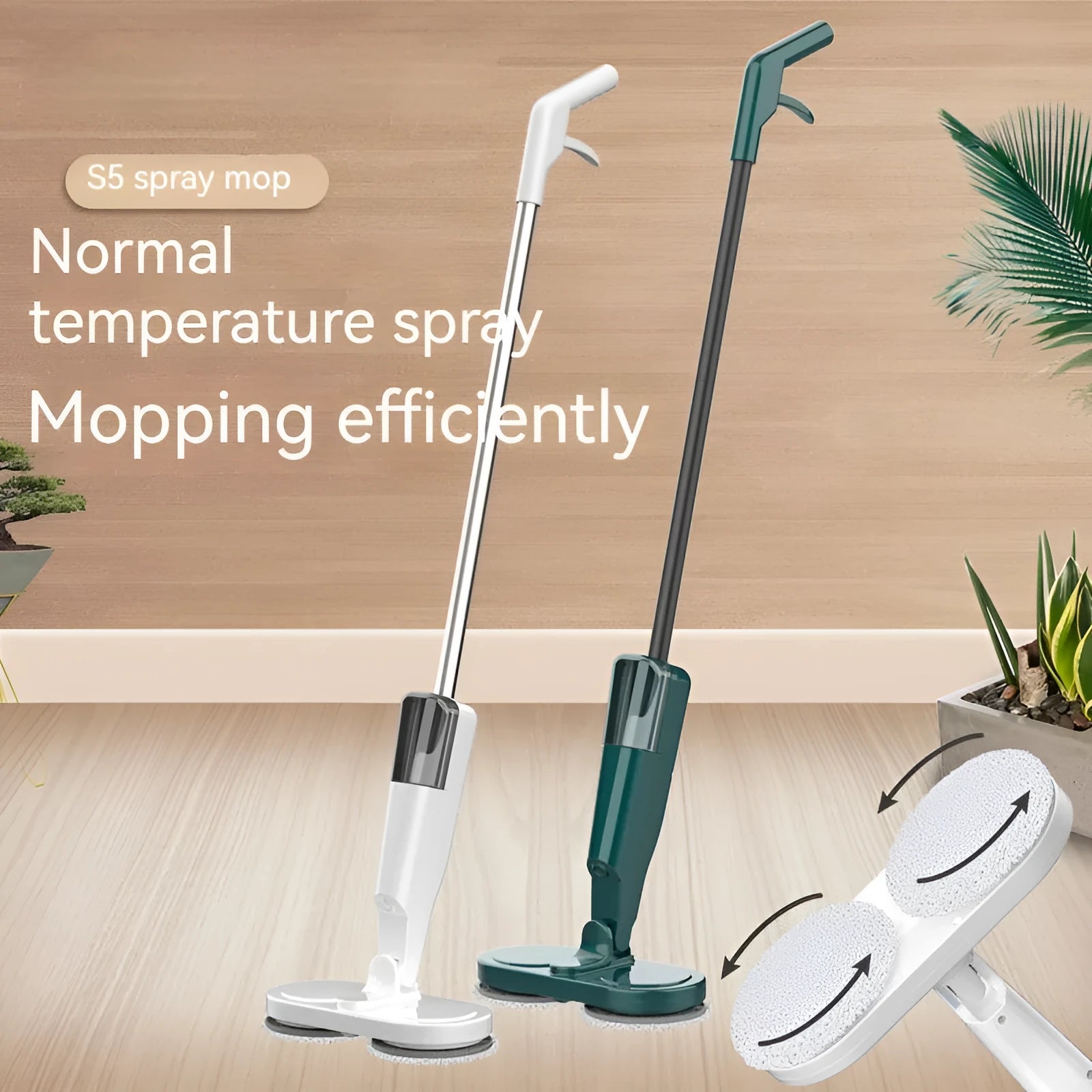 S5 Green wireless USB charging sweeping and mopping all-in-one floor cleaning machine