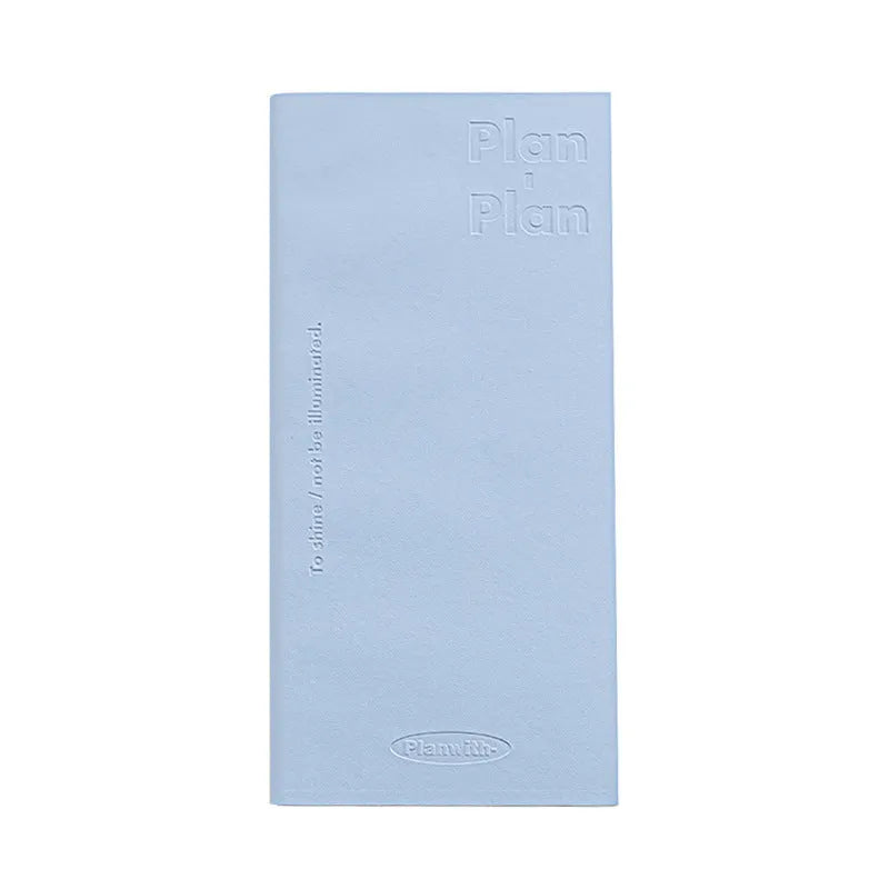 Embossed meter book notebook showing cover colour options including white, purple, blue, grey, and protective cover