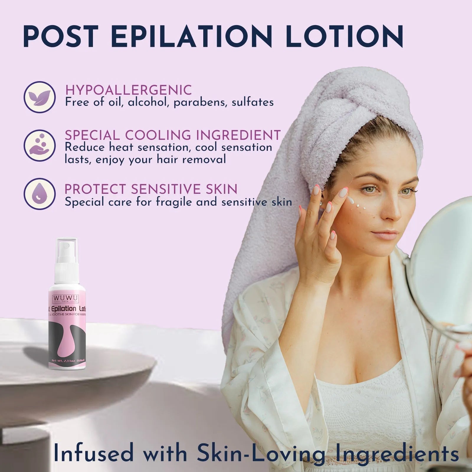 Waxing kit with warmer, beads, sticks and lotion for home hair removal