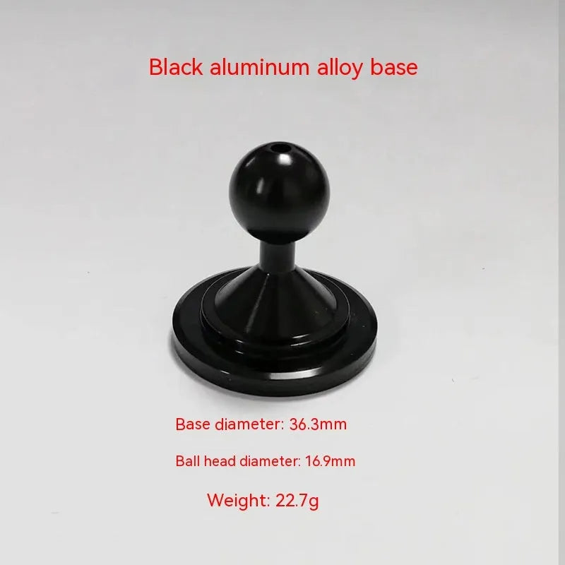 Aluminium alloy universal dashboard mount base plate in silver and black colour options for vehicle instrument panel mounting