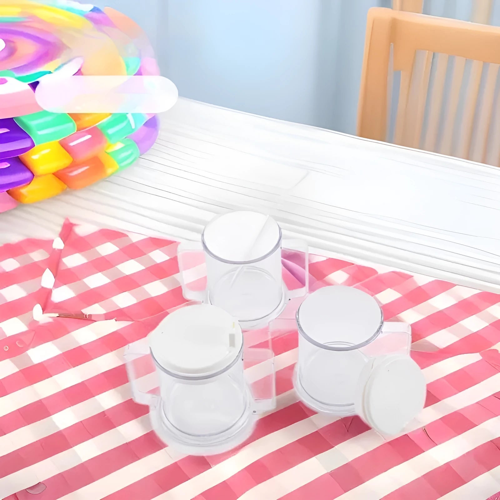 Transparent plastic drinking cup with modern design showing clear liquid visibility