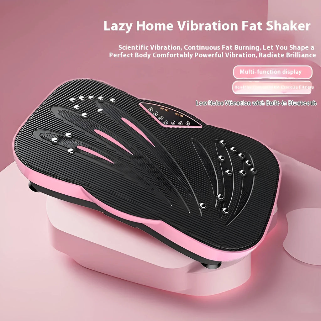 Multifunctional vibration power plate in black with wireless remote control