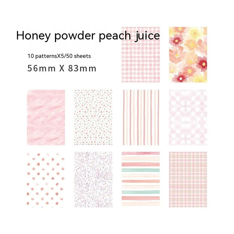 Sweet Light Note Paper in 10 vintage dessert colours including Red Plum Cheese and Caramel Puff