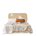 Geometric pattern cotton towel blanket laid flat, showing modern simplicity design.