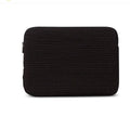 Black and white anti-seismic laptop bag in cotton cloth with internal coin pocket for tablet protection