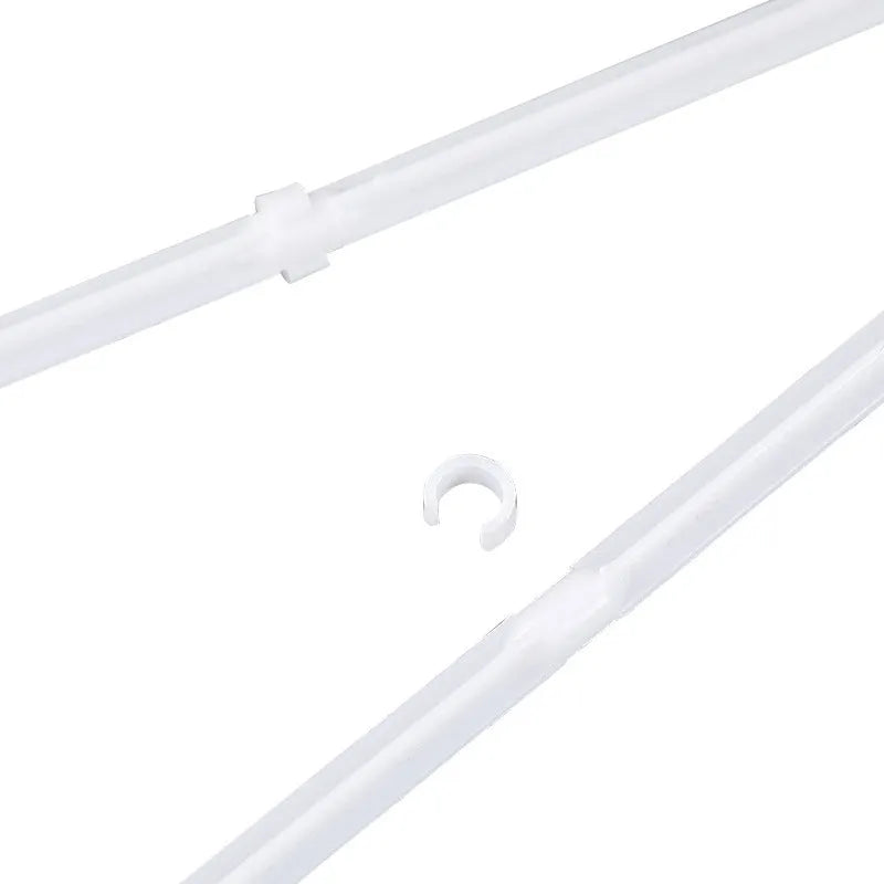 Ten white PP plastic car window flag pole holder mount clips.