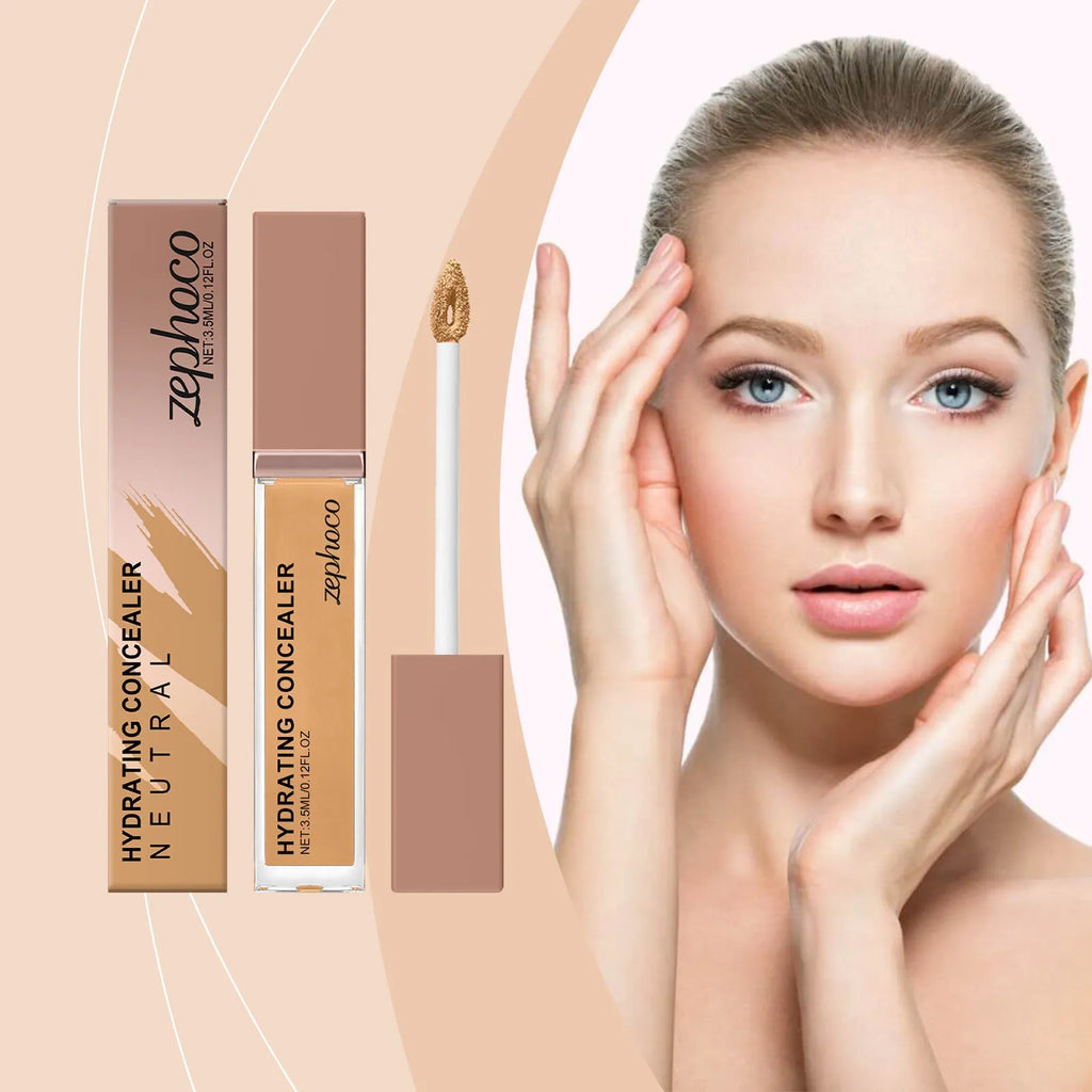 A 3.5ml tube of medium skin tone liquid foundation and concealer on a beauty product background.