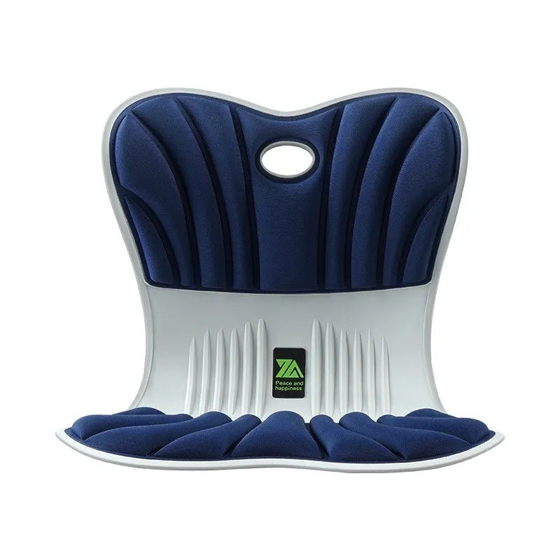 Ergonomic waist support office seat cushion in solid colour with posture correction design