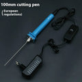 Blue electric heating cutter pen for foam and polystyrene cutting with plastic handle