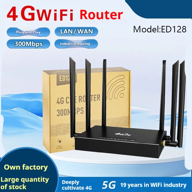 Industrial-grade iron box 4G/3G router with removable design and sucker antennas