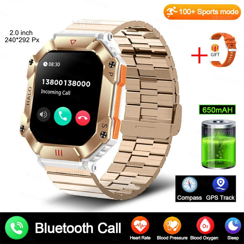 Android smart watch for women with GPS and Bluetooth calling in multiple strap colours