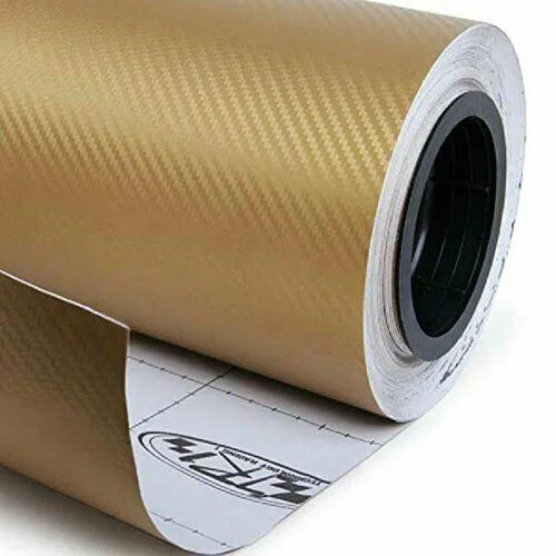 Roll of 3D carbon fibre sticker for car decoration in various colours, measuring 30cm by 127cm