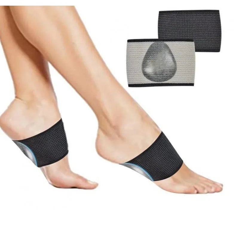 Elastic arch support foot bandage in ordinary and heart style options for flat foot support