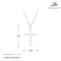 S925 sterling silver cross necklace with adjustable O-chain in gold, platinum or rose gold plating