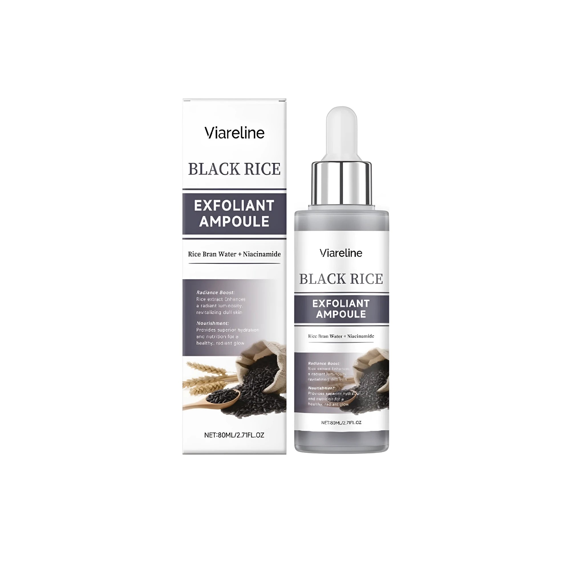 80ml bottle of Black Rice Exfoliating Liquid facial treatment essence