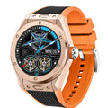 Mv58 smart watch in black with silicone strap, showing time on 1.28-inch screen.