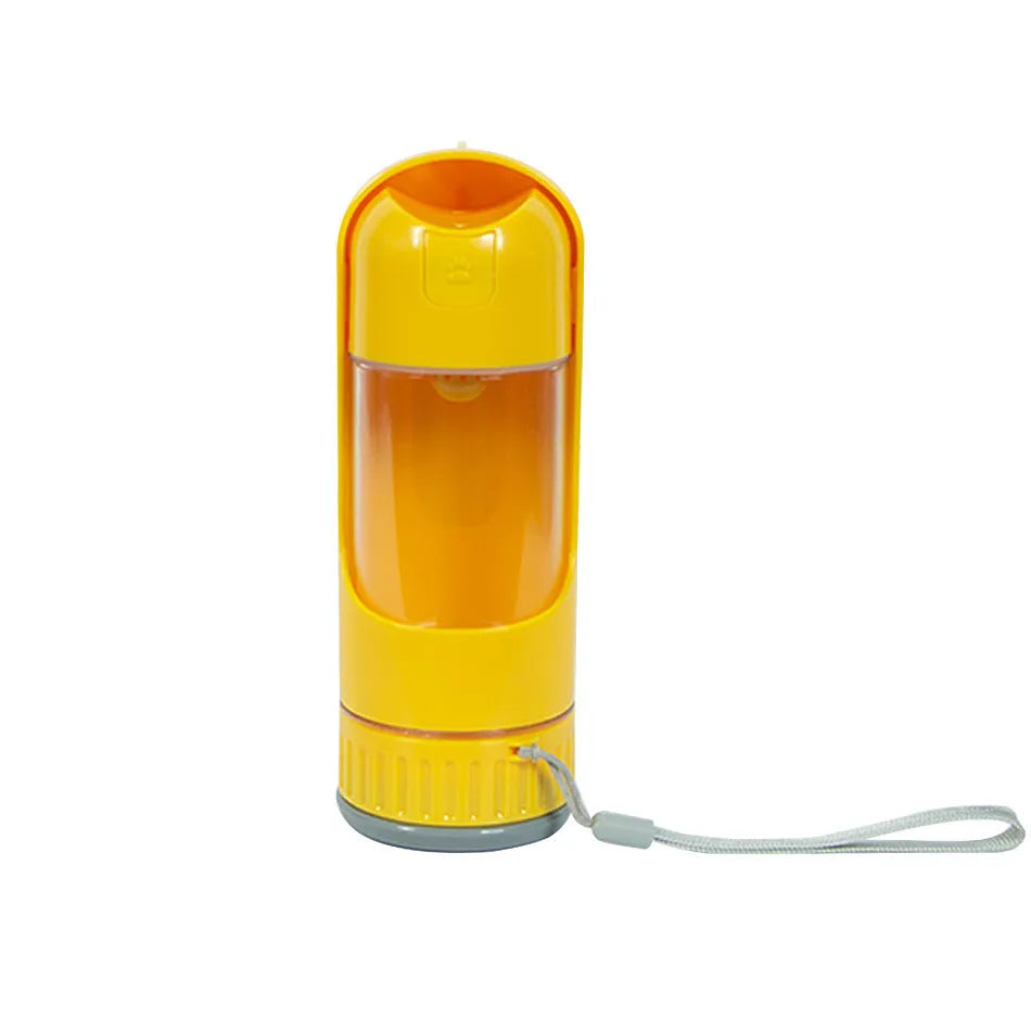 Portable 350ml folding pet cup in plastic, shown as pet tableware for dogs or cats.