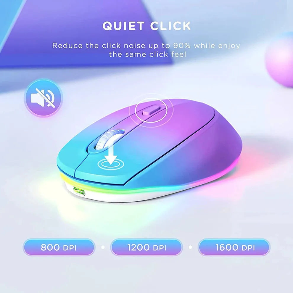 24g rechargeable wireless mouse showing ergonomic design and compact 108x64x32mm dimensions with USB connector