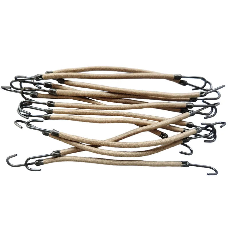 Double hook wig styling tool in black, dark brown, and light brown solid colours