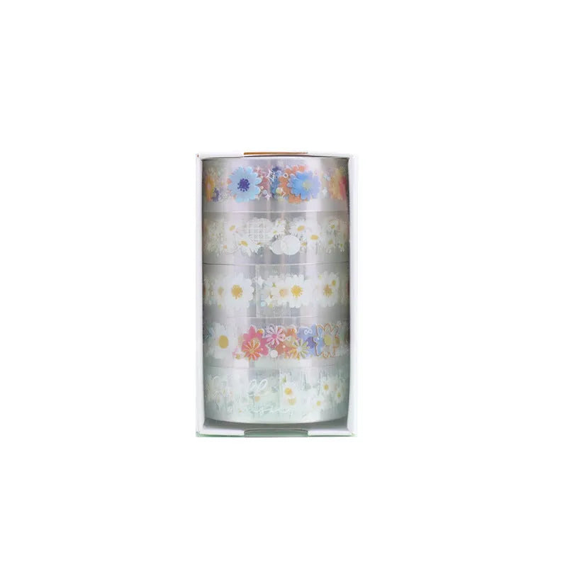 Transparent adhesive tape with cartoon decoration pattern in Midsummer Daisy colour