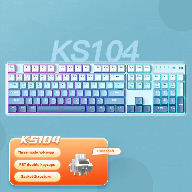 Red Dragon 104-key mechanical keyboard with RGB backlighting and multiple colour options