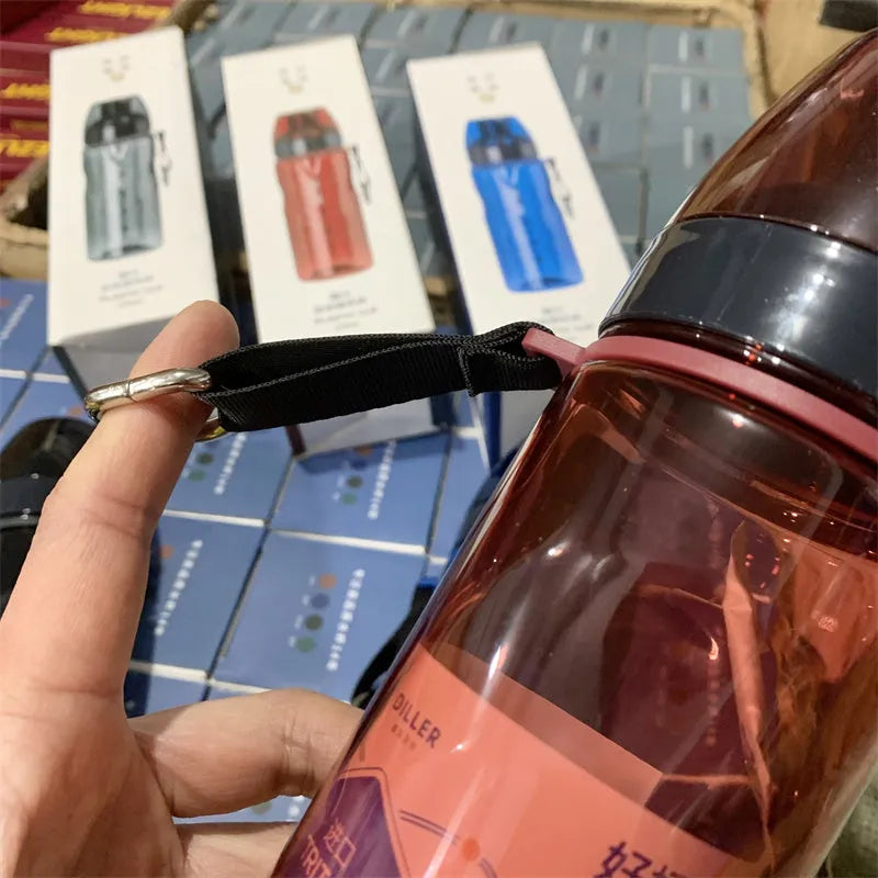 Chinese style portable water cup with tea compartment in blue colour for outdoor sports and travel