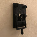 Retro-styled mechanical light switch with holiday decoration design and exposed mounting plate