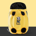 Cartoon animal pattern soft canvas chest bag for cats with ribbon trim and colourful stitching
