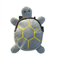 Turtle shaped dog backpack harness in velvet with metal zipper showing brown colour option