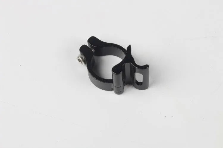 Black aluminium alloy vehicle clamp ring with 28.6mm diameter for highway steel frame mounting