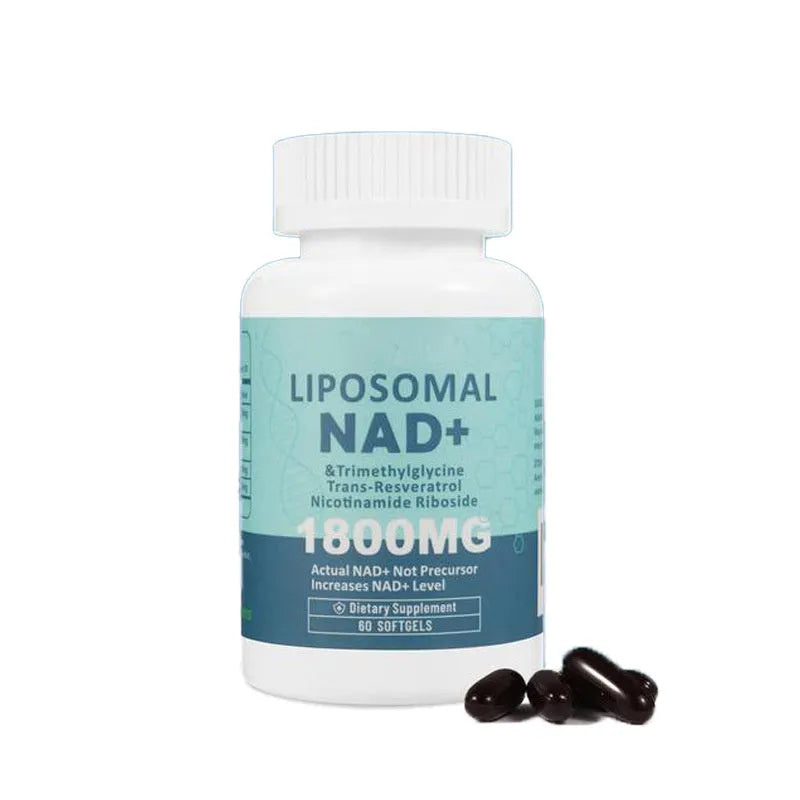 Bottle of NMN supplement capsules with choice of 60 or 120 piece count