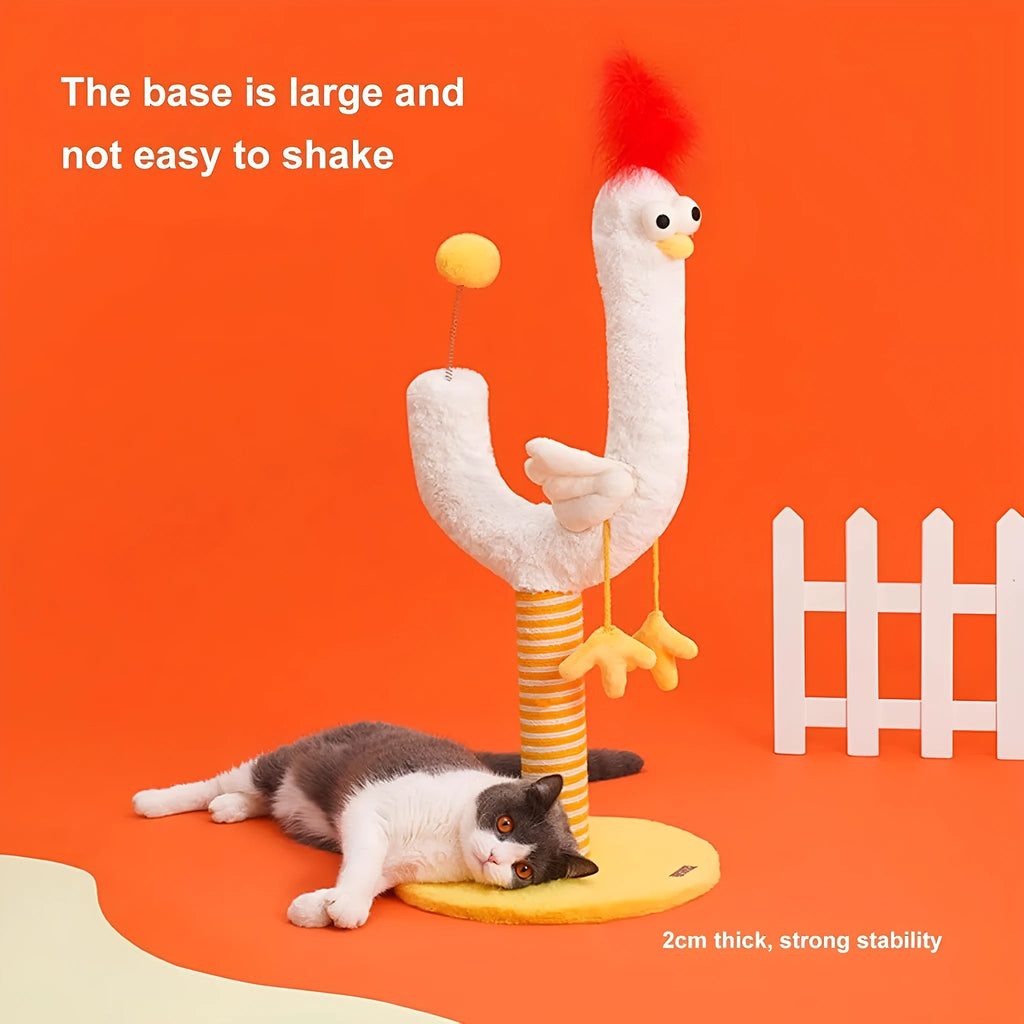 35x35x88cm sisal vertical cat scratching post with reinforced base and spring ball attachment