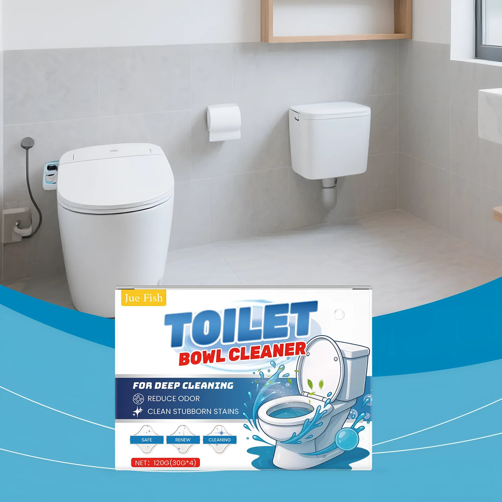 Toilet cleaning powder in 120g box with four 30g sachets for urine stain and odour removal