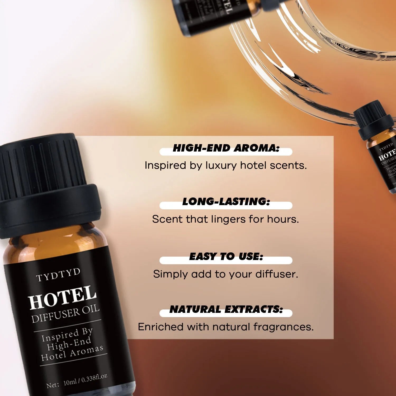 10ml natural plant essential oil bottle for aromatherapy and diffusers