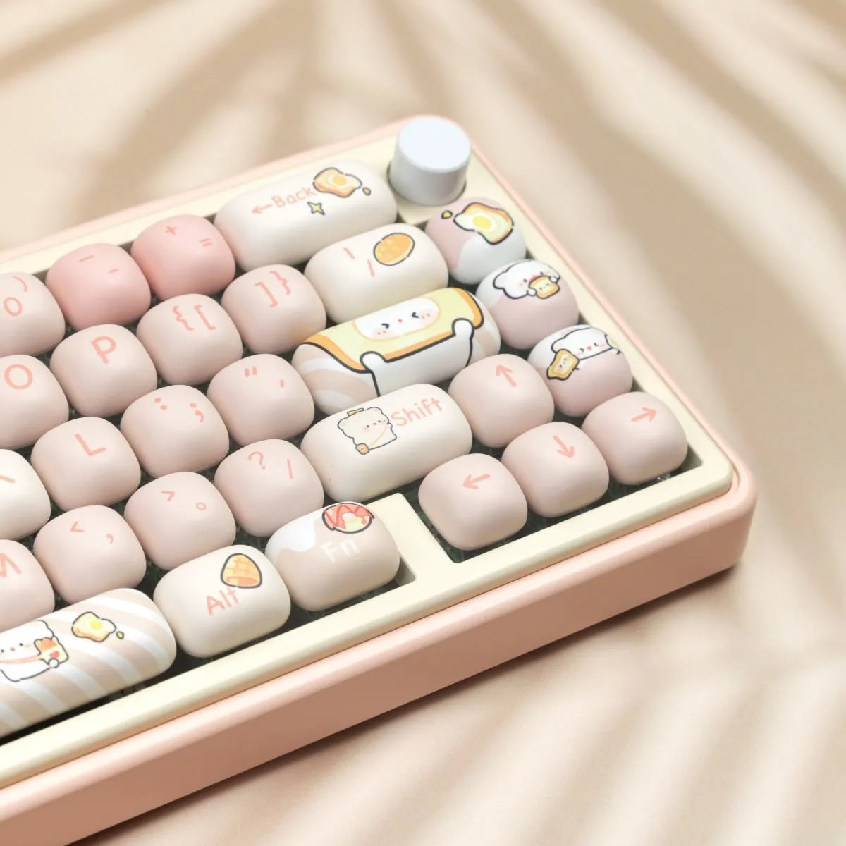 MOG steamed bread bear mechanical keyboard key cap full set with 143+3 PBT thermal sublimation caps