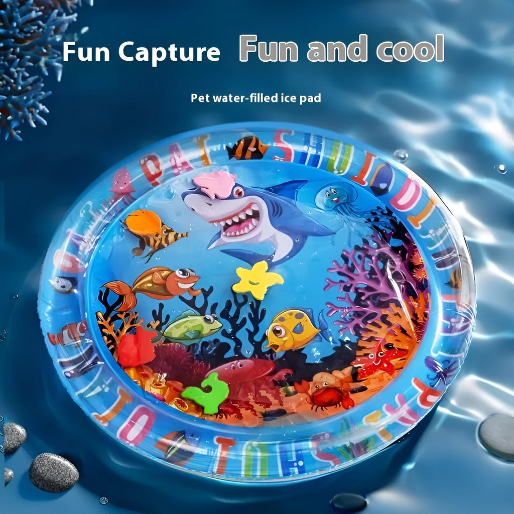 PVC pet cooling water cushion mattress in Underwater World design