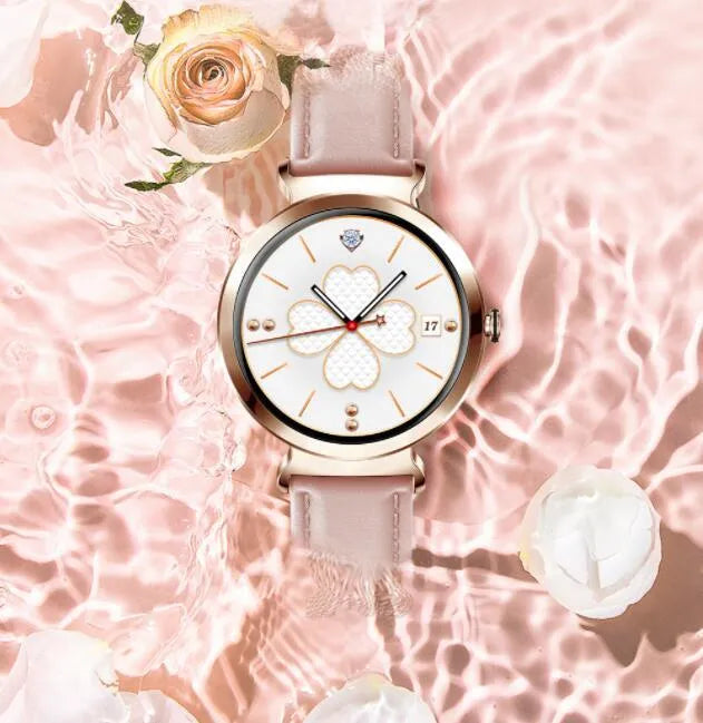 Zinc alloy smart bracelet watch with 1.28 inch colour display in metallic finish