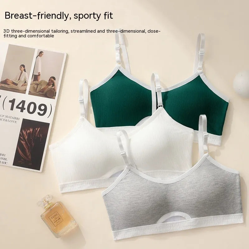 Beauty back contrast colour sports underwear vest with underwired tube top and chest pad