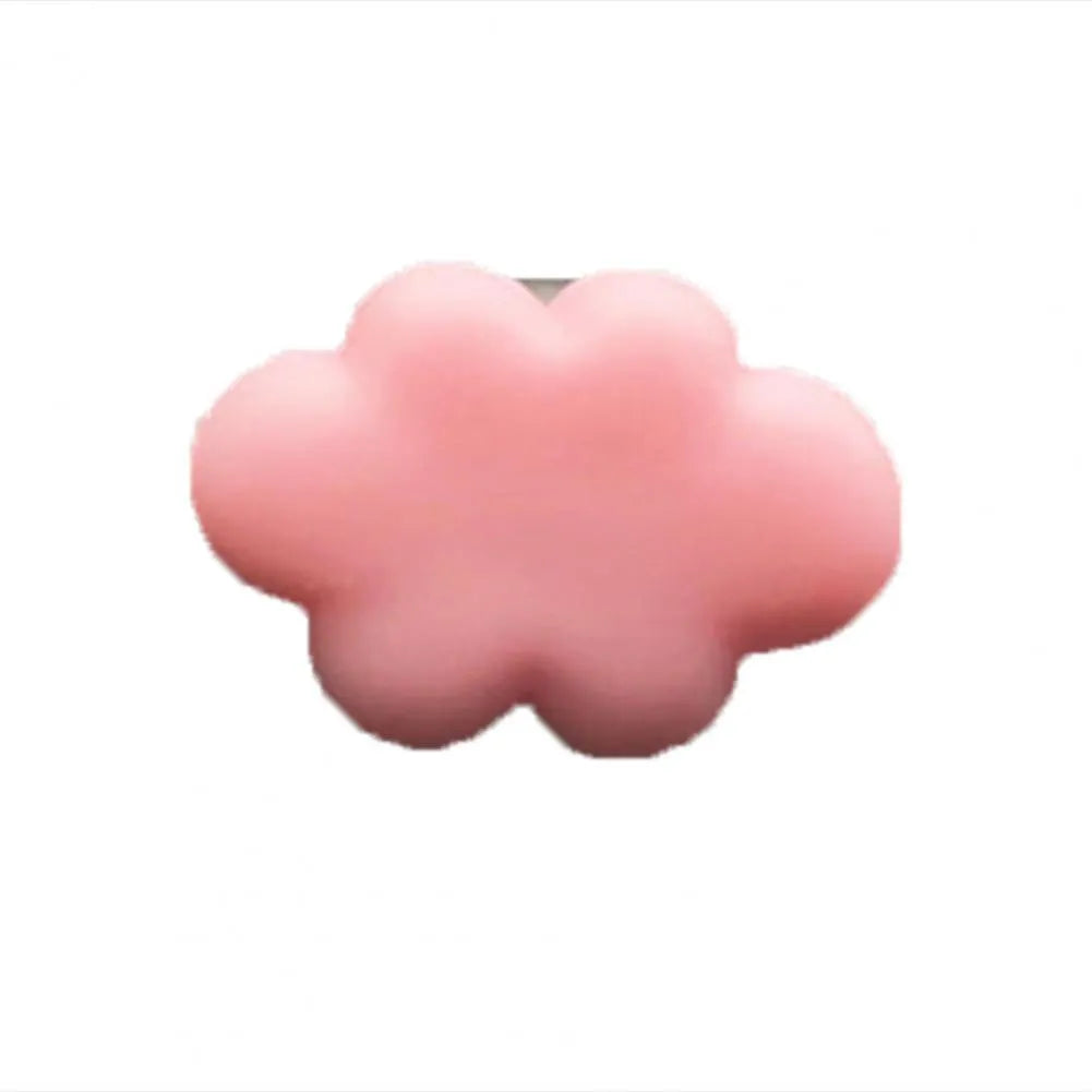 Resin cartoon Baiyun design car air vent fragrance clip in light green colour.