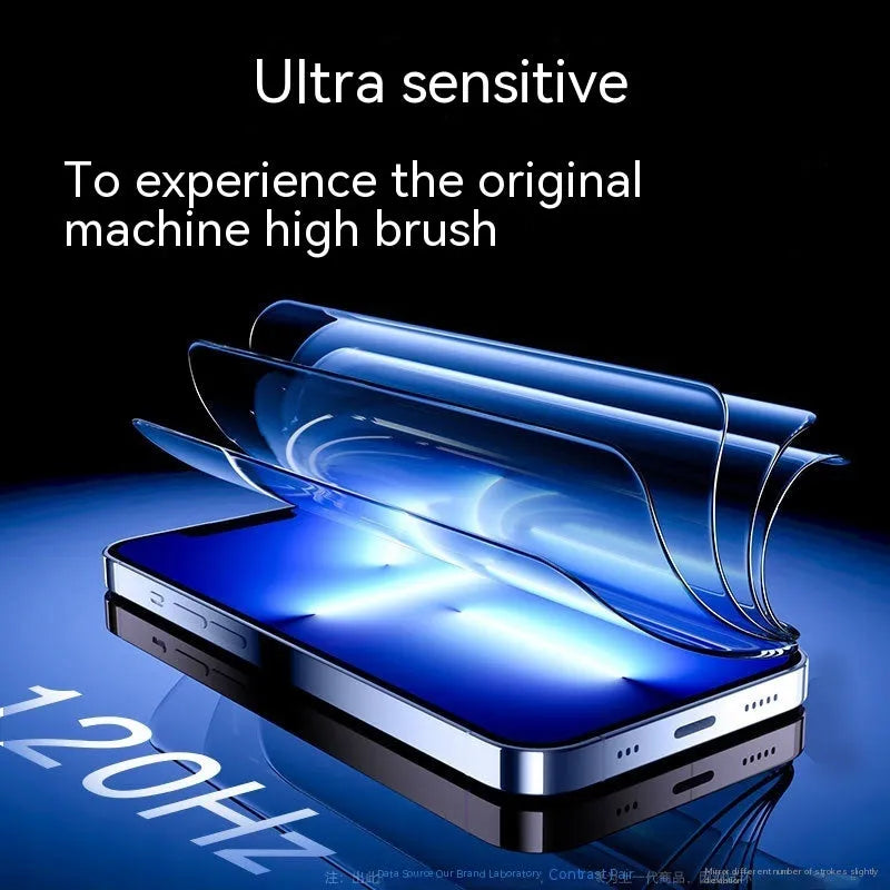 Tempered glass screen protector for iPhone showing HD and privacy colour variants.
