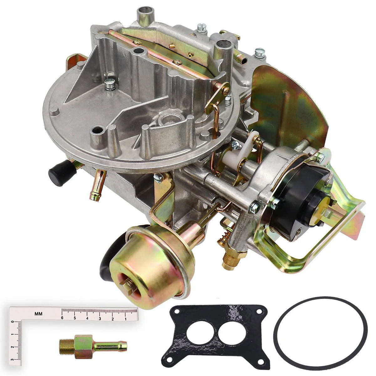 Metal automotive carburetor with downward, horizontal, or upward suction structure, single unit