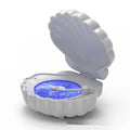 Portable retro vinyl record player shell lamp in blue colour with lithium battery power