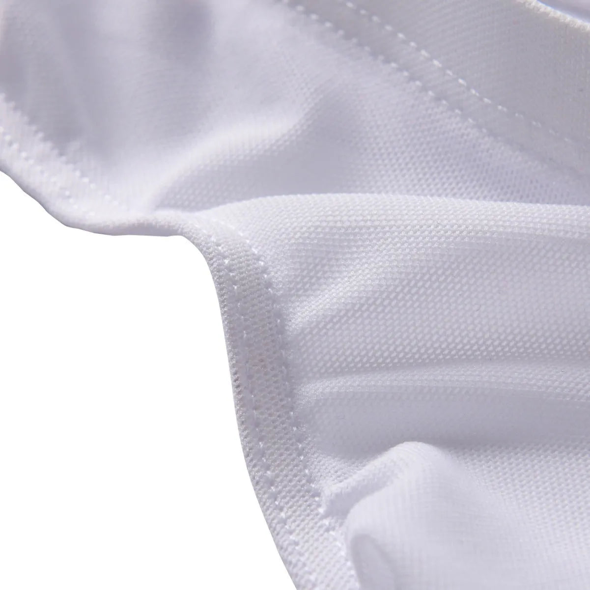 Men's black low waist triangle cut nylon briefs with quick-drying properties