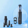 BASEUS A3 wireless car vacuum cleaner in black showing compact handheld design with charging port