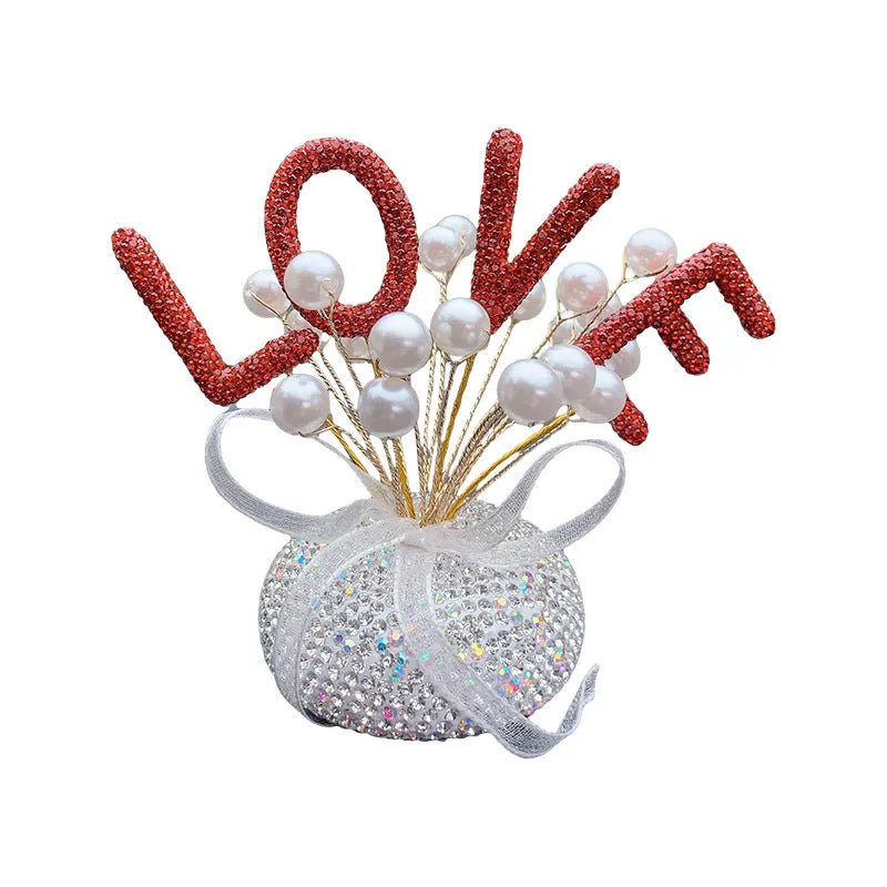 Clay star decoration ornament for car centre console in pearl white or red starry sky finish
