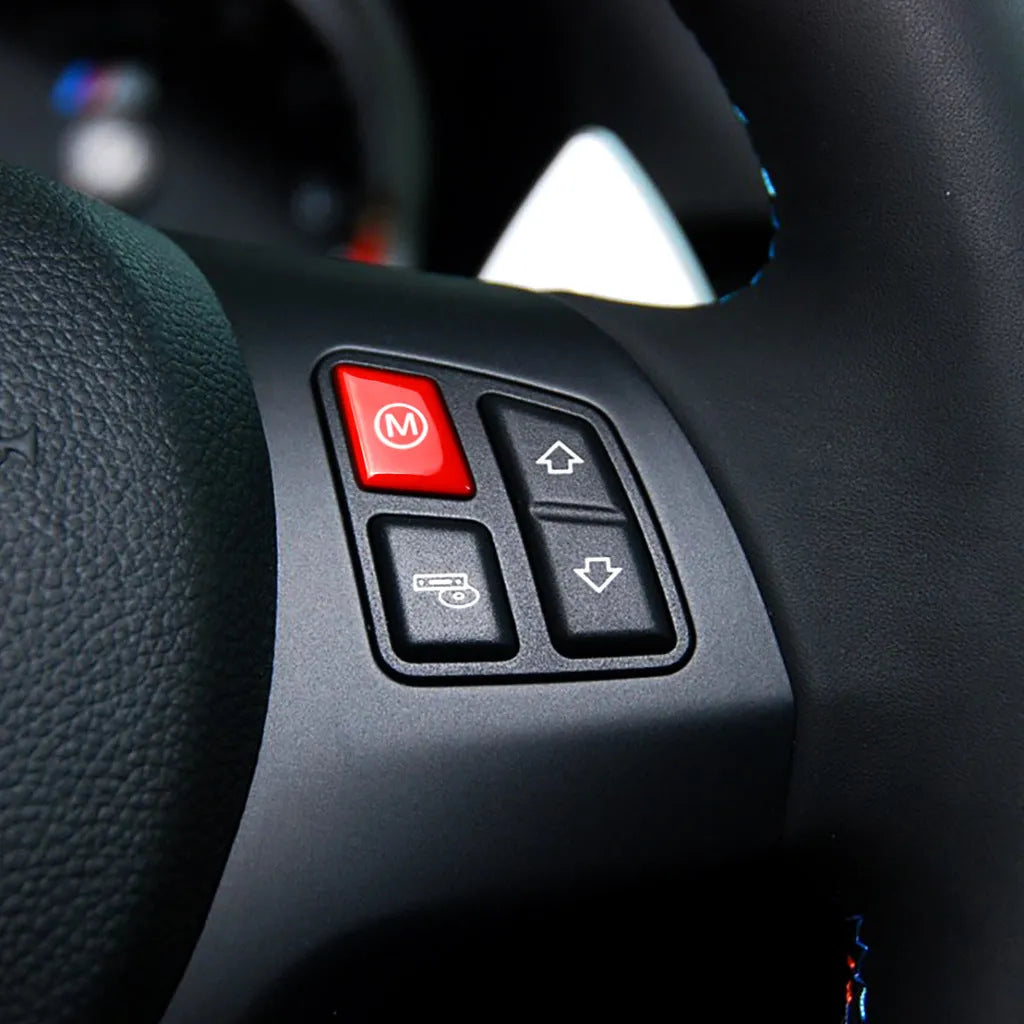 BMW steering wheel M1 M2 mode button accessories in red and blue options
