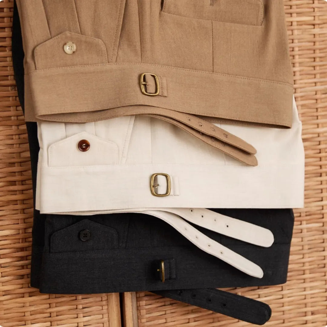 Men's slim fit straight leg trousers in dark grey, made from wrinkle-resistant polyester fabric