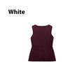 Dark red slim fit viscose cardigan vest with 3D pattern, shown on a hanger.