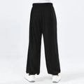 Children's black martial arts practice trousers with high elasticity for Sanda training